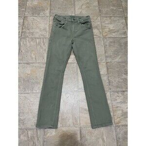 Mother Denim Stash Mid Rise Dazzler Ankle Skinny Jeans Oil Green Womens 25